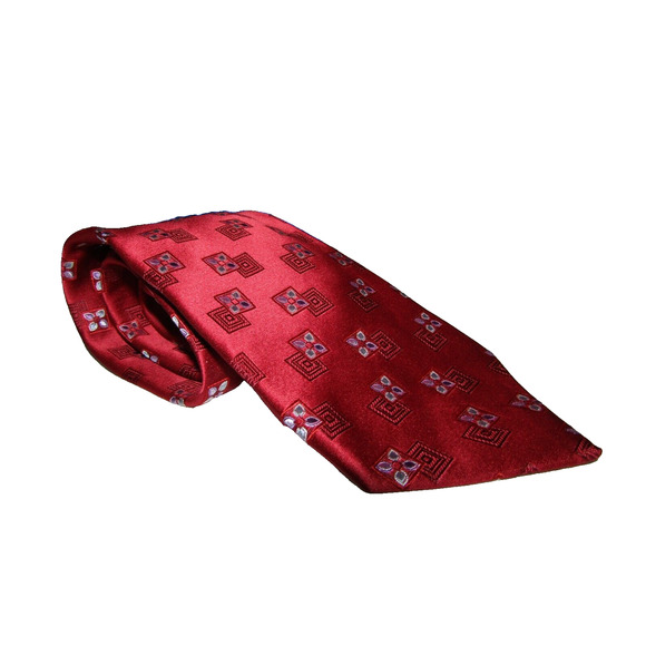 ERMENEGILDO ZEGNA MEN'S TIE 100% SILK MADE IN ITALY ZEGNA ZENGA
